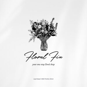 Florist Logo Design - Custom Logo Design - Flower Shop Branding Package - Customizable - Social Media & Print Designs Included