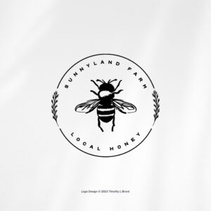 Bee Farm Logo Design - Custom Logo Design - Honey Branding Package - Honey Logo - Label Logo - Social Media & Print Designs Included
