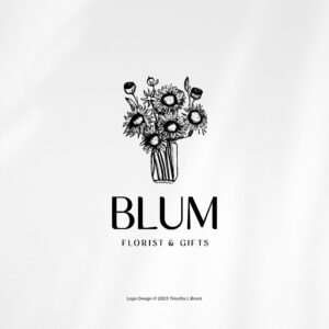 Florist and Gift Logo Design - Custom Logo Design - Flower Shop Branding Package - Customizable - Social Media & Print Designs Included