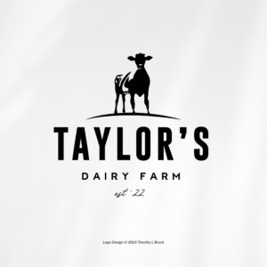 Dairy Farm Logo Design - Custom Logo Design - Farm Branding Package - Cow Logo Design - Customizable - Social Media & Print Designs Included