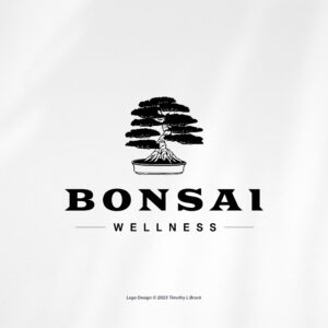Wellness or Spa Branding Package - Custom Logo Design - Bonsai Logo Design - Social Media & Print Designs Included