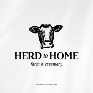 Farm & Creamery Logo Design - Custom Logo Design - Farm Branding Package - Cow Logo Design - Customizable