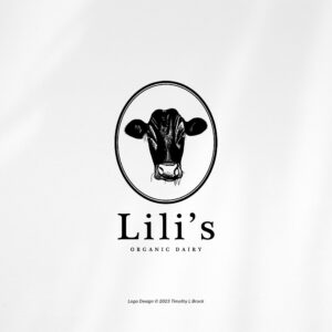 Organic Dairy Logo Design - Custom Logo Design - Farm Branding Package - Cow Logo Design - Customizable