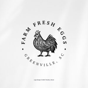 Egg Farm Logo Design - Custom Logo Design - Chicken Farm Branding Package - Chicken Logo Design - Social Media + Print Designs Included