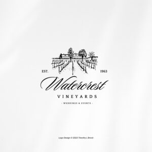 Vineyard Logo Design - Custom Logo Design - Hand-drawn Logo - Social Media + Print Designs Included