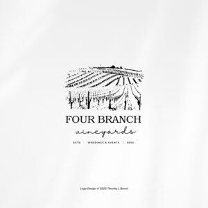 Wedding Vineyard Logo Design - Custom Logo Design - Event Venue Logo - Italian Vineyards