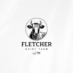 Dairy Cow Logo Design - Custom Logo Design - Dairy Farm Branding Package - Family Farm - Milk Cow Logo - Cow Logo Design -  Customizable