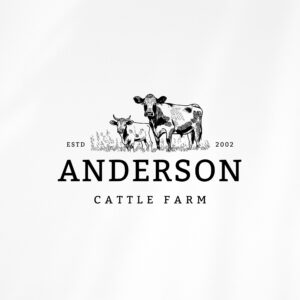 Cattle Farm Logo Design - Custom Farm Logo Design - Cattle Farm Branding Package - Cow Logo Design - Family Farm Logo - Cow Field Drawing