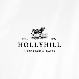 Dairy Farm Logo Design - Custom Logo Design - Live Stock & Dairy Darm Branding - Cow Logo Design - Natural Design - Neutral Colors - Organic
