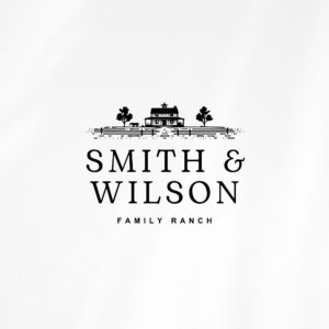 Family Ranch Logo Design - Family Farm House Logo - Custom Hand-Drawn Logo Design Template